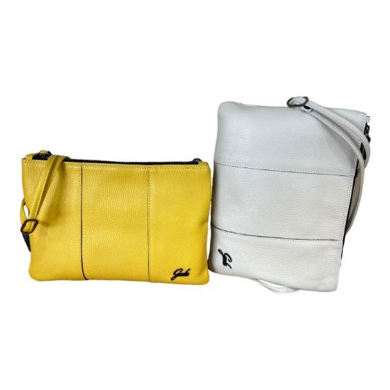 Immagine di GABS BORSA Tracolla TRACOLLINA Media DA SPALLA in PELLE Giallo/Panna BEYONCE M