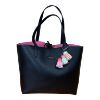 Immagine di PASH BAG SHOPPER REVERSE DA SPALLA + borsa interna e SCIARPA Nero/Rosa PARIS