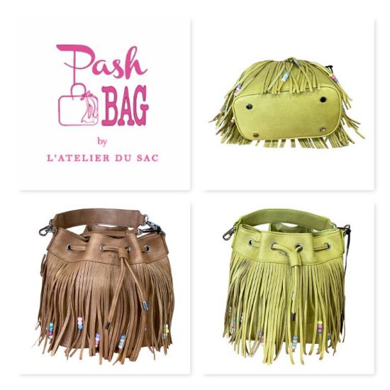 Immagine di Pash Bag BORSA Secchiello Medio da braccio con tracolla applicab FRANGE RUSSELL