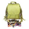 Immagine di PASH BAG ZAINO Grande da spalla CHIUSO CON PATTINA Applicazione Frange DOMINIC