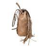 Immagine di PASH BAG ZAINO Grande da spalla CHIUSO CON PATTINA Applicazione Frange DOMINIC