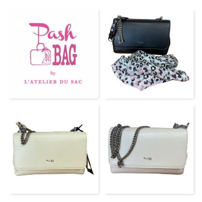 Immagine di PASH BAG Borsa donna sacca da spalla chiusa da pattina tracolla scorrevole LAYLA