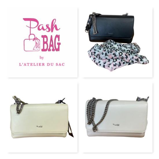 Immagine di PASH BAG Borsa donna sacca da spalla chiusa da pattina tracolla scorrevole LAYLA