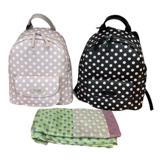 Immagine di PASH BAG Borsa ZAINO 2 DIVISORI da spalla CHIUSO DA ZIP sciarpa inclusa TREVOR