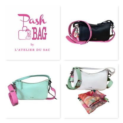 Immagine di Pash Bag BORSA DONNA Piccola SACCA BAQUETTE DA SPALLA tracolla e sciarpa NATASHA