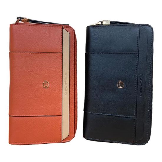 Immagine di PIQUADRO PORTAFOGLI DONNA IN PELLE 4 divisori CHIUSO con zip 11 card PD1515W92