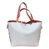 Immagine di PASH BAG SHOPPER REVERSE DA SPALLA + borsa interna e SCIARPA Pesca/Bianco PARIS