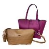 Immagine di PASH BAG SHOPPER REVERSE DA SPALLA + borsa interna e SCIARPA Viola/Marrone PARIS