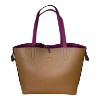 Immagine di PASH BAG SHOPPER REVERSE DA SPALLA + borsa interna e SCIARPA Viola/Marrone PARIS