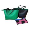 Immagine di PASH BAG SHOPPER REVERSE DA SPALLA + borsa interna e SCIARPA Nero/Verde PARIS