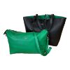 Immagine di PASH BAG SHOPPER REVERSE DA SPALLA + borsa interna e SCIARPA Nero/Verde PARIS