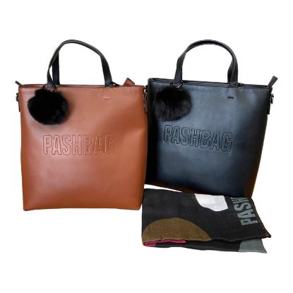 Immagine di PASH BAG Borsa donna shopper Grande da braccio con tracolla e sciarpa STEFFY