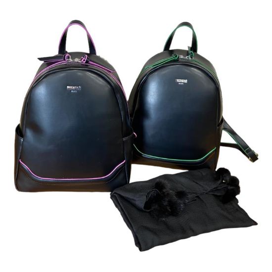 Immagine di PASH BAG Borsa donna ZAINO da spalla CHIUSO con ZIP sciarpa inclusa profilo ERIC