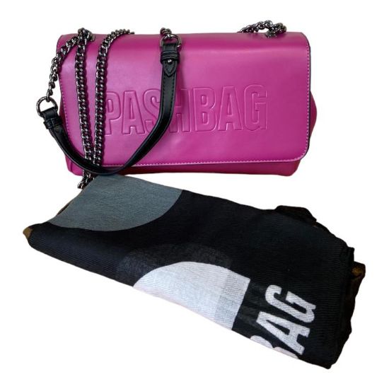Immagine di PASH BAG Borsa donna sacca da spalla chiusa da pattina tracolla allungabil LAYLA