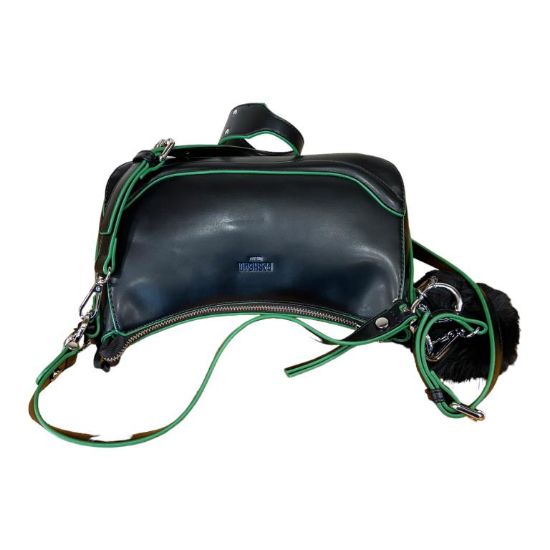 Immagine di Pash Bag BORSA DONNA Piccola BAQUETTE DA SPALLA tracolla e sciarpa nero NATASHA