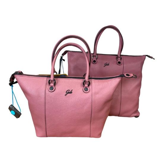 Immagine di GABS BORSA DONNA SHOPPER Sacca ZAINO DA SPALLA trasform in PELLE ROSA G3 L PLUS