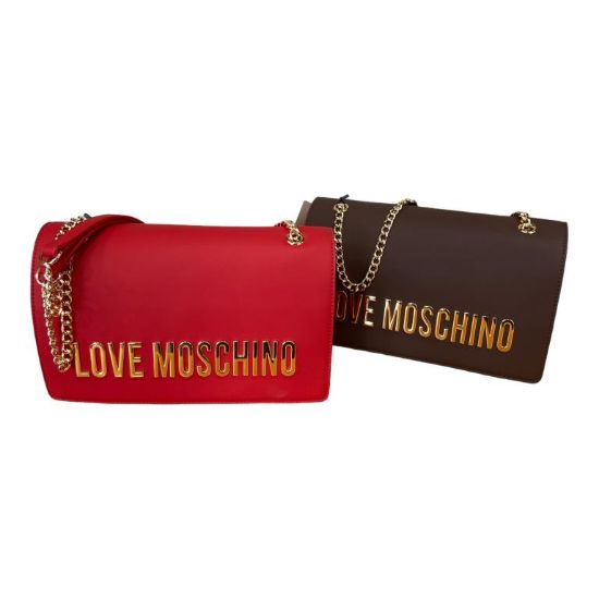 Immagine di LOVE MOSCHINO BORSA DA SPALLA con 3 DIVISORI interni PATTINA JC4192