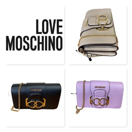 Immagine di LOVE MOSCHINO BORSA Pochette a tracolla con 2 divisori CHIUSA DA PATTA JC4039