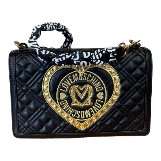 Immagine di LOVE MOSCHINO BORSA DA SPALLA CHIUSA con PATTA 2 tracolle Matelassè JC4269