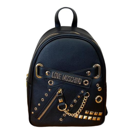 Immagine di LOVE MOSCHINO BORSA DONNA ZAINO DA SPALLA cn applicazione di borchie ROCK JC4036