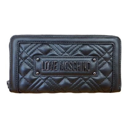 Immagine di LOVE MOSCHINO PORTAFOGLI DONNA A 2 SCOMPARTI CHIUSO da ZIP 8 CARD Ner/Arg JC5600