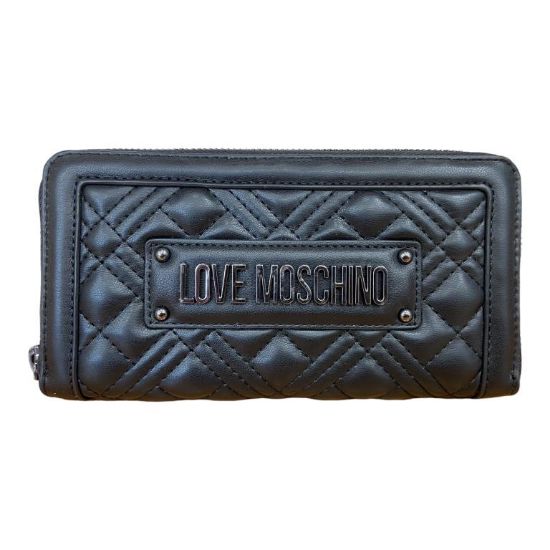 Immagine di LOVE MOSCHINO PORTAFOGLI DONNA A 2 SCOMPARTI CHIUSO da ZIP 8 CARD Ner/Arg JC5600