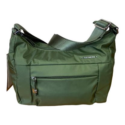 Immagine di SAMSONITE BORSA DONNA SACCA Media MORBIDA / TRACOLLA REGOLABILE TASCHE ORGANIZZ VERDE KJ6020