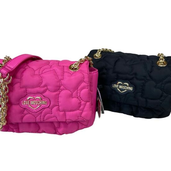 Immagine di LOVE MOSCHINO BORSA DA SPALLA Sacca tracolla allungabile nylon + ecopelle JC4031