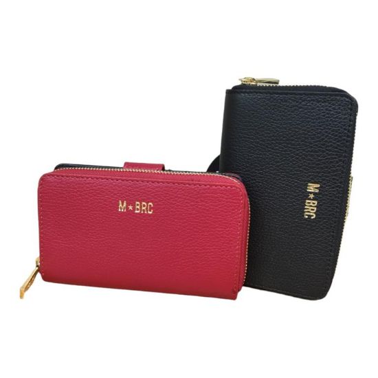 Portafoglio Donna Piccolo Elegante Con Cinturino Da Polso – Motivo Elefante, Ecopelle, 11 Slot Per Carte, 2 Tasche Cerniera, Taglia S (13,5x9,5 Cm)