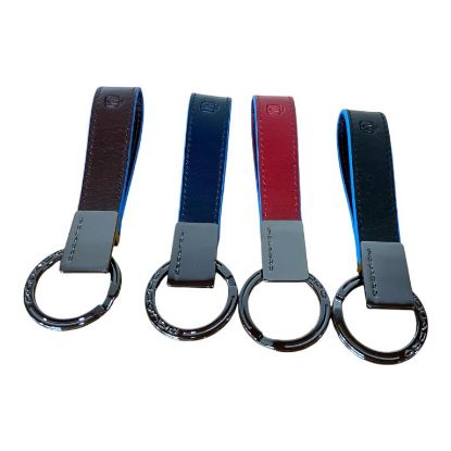 Immagine di PIQUADRO PORTACHIAVI AD ANELLO CON 1 CIONDOLO In pelle e metallo PC4855B2
