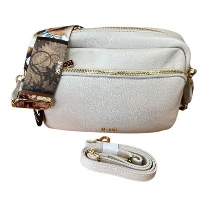 Immagine di M BRC Borsa in pelle di vitello 2 tracolle tasche organizzate Made Italy C123