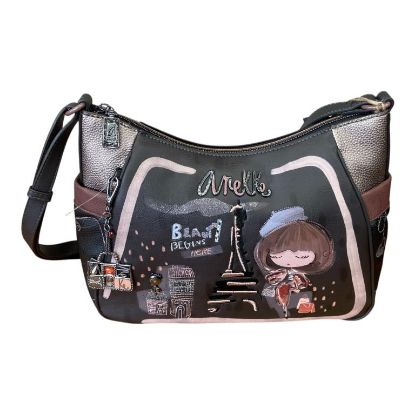 Immagine di ANEKKE Borsa Donna Sacca Hobo Media da spalla con tracolla regolabile 41803002