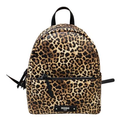Immagine di PASH BAG Borsa donna ZAINO da spalla CHIUSO con ZIP Leopardato ERIC