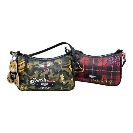 Immagine di Pash Bag BORSA DONNA Piccola SACCA DA SPALLA cn tracolla lunga Multicolor ALISSA