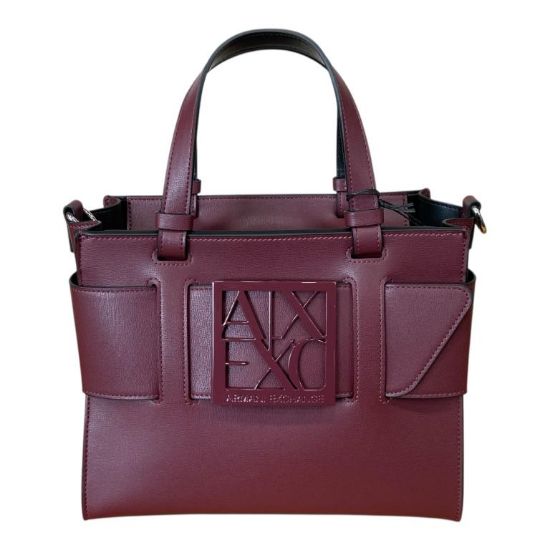 Immagine di ARMANI AX borsa donna shopping MEDIO PICCOLO da Braccio + tracolla Vino 942690