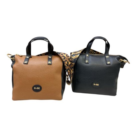 Immagine di MBRC borsa donna shopper PELLE Media da braccio con tracolla / Made Italy G195