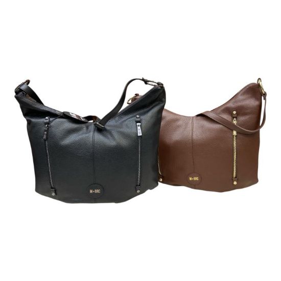 Immagine di MBRC borsa sacca Grande da spalla in pelle di vitello Made in Italy G430