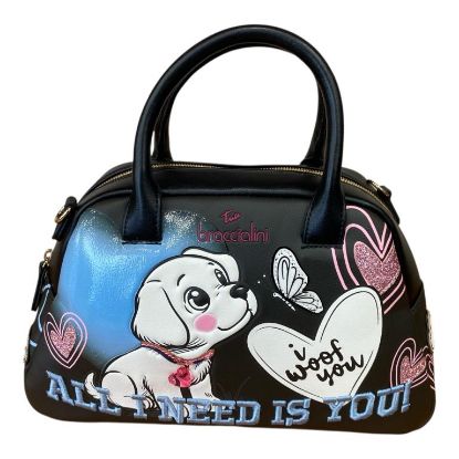 Immagine di BRACCIALINI Borsa Shopper Bauletto Medio da braccio con tracolla CANE DOG B18511
