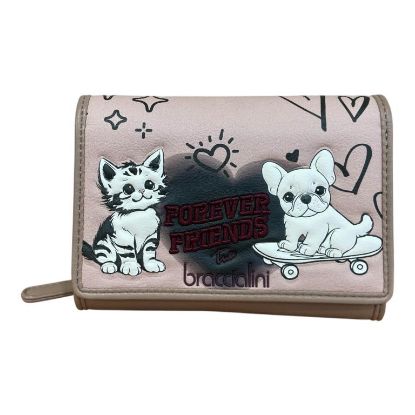 Immagine di BRACCIALINI CARTOLINE PORTAFOGLI MEDIO CLASSICO 7 CARD+SPICCI Cani Gatti B18514