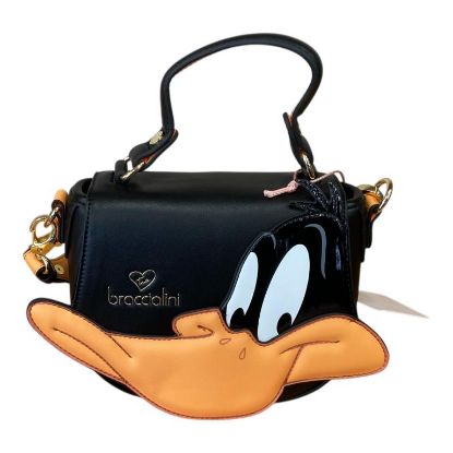 Immagine di BRACCIALINI SHAPE Looney Tunes Borsa Sacca con tracolla regolabile Duffy LT221