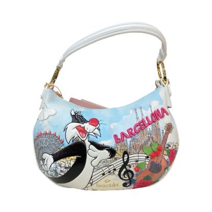 Immagine di BRACCIALINI Looney Tunes Borsa Donna Sacca da spalla BARCELLONA GATTO SILV LT255