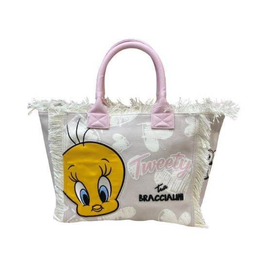 Immagine di BRACCIALINI Borsa Donna Shopper grande da braccio Looney Tunes TITTI LT272