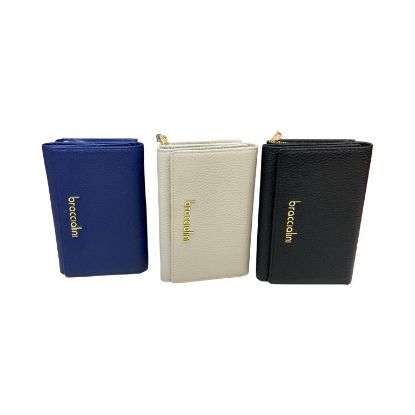 Immagine di BRACCIALINI PORTAFOGLI MEDIO IN PELLE di vitello 7 CARD + SPICCI B18703BA