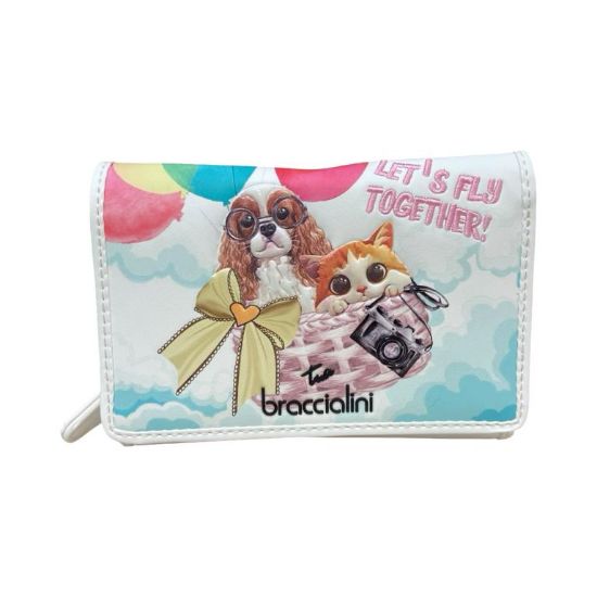 Immagine di BRACCIALINI CARTOLINE PORTAFOGLI MEDIO CLASSICO 7 CARD+SPICCI Cani Gatti B18804