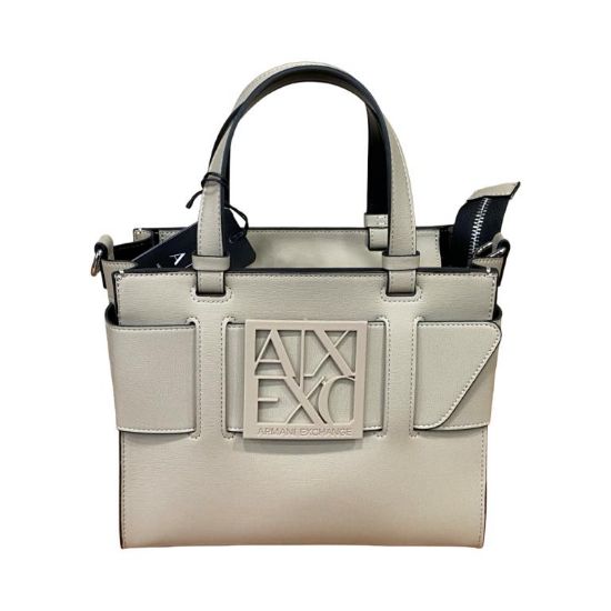 Immagine di ARMANI AX borsa donna shopping MEDIO PICCOLO da Braccio + tracolla Beige 942690