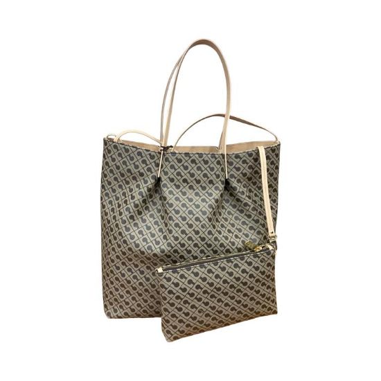 Immagine di GHERARDINI BORSA DONNA Shopper da spalla in Millerighe con astuccio interno 2480