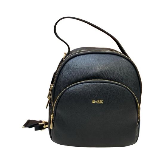 Immagine di M BRC Zaino multifunzione Organizzato da 3 DIVISORI / pelle di vitello NERO 100H