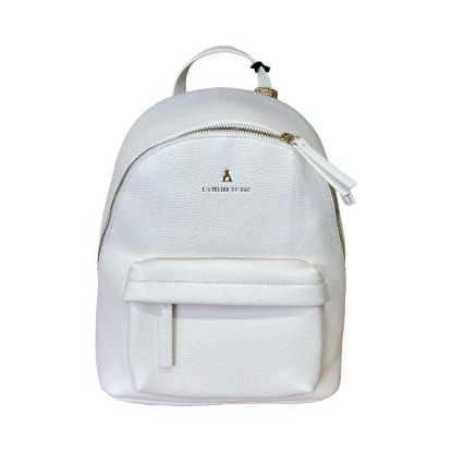 Immagine di L'Atelier du Sac Borsa donna ZAINO Medio da spalla CHIUSO da ZIP Bianc PET RAMON