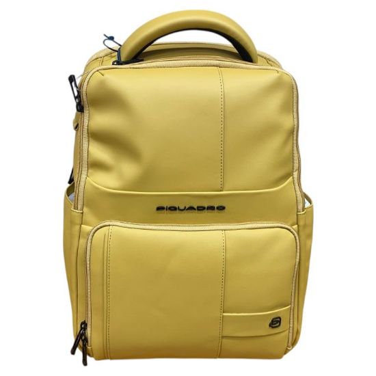 Immagine di PIQUADRO ZAINO Medio Piccolo in TESSUTO SPALMATO tasca pc 14" + ipad Giallo CA6238W129