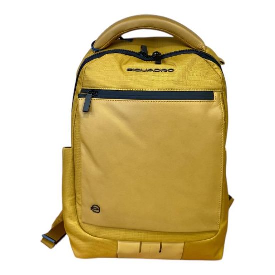Immagine di PIQUADRO ZAINO Medio Piccolo TESSUTO E PELLE tasca pc 13,3" + ipad Giallo CA6619S136